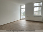 Raumbeispiel 1 beschriftet - Moderne 2-Raum Wohnung mit FBH und Balkon, stufenloser Zugang